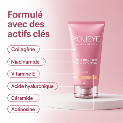 Masque de nuit enveloppant au collagène